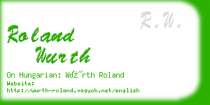 roland wurth business card